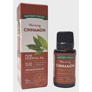NEW Natures Truth Pure Essential Oil Warming Cinnamon 0.51 fl oz Aromatherapy